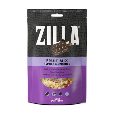 Zilla Reptile Munchies Fruit Mix - Dehydrated Reptile Food, 2.5 or 4 oz