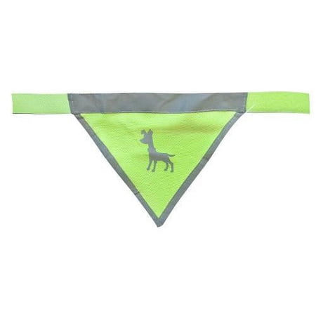 Alcott Essentials Visibility Dog Bandana - Neon Yellow, Small, Reflective