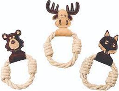 Spot Ethical Dura-Fused Leather Animal Ring Dog Toy - 11 Inch, Assorted Styles