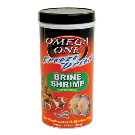 Omega One Freeze Dried Brine Shrimp - 1.28 oz - Nutritious Fish Food Treat