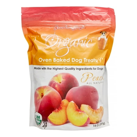 Grandma Lucy's Organic Oven Baked Peach Dry Dog Treat, 14 Oz