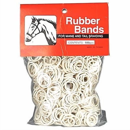 Partrade 245910 222729 Rubber Horse Braid Bands  White  5