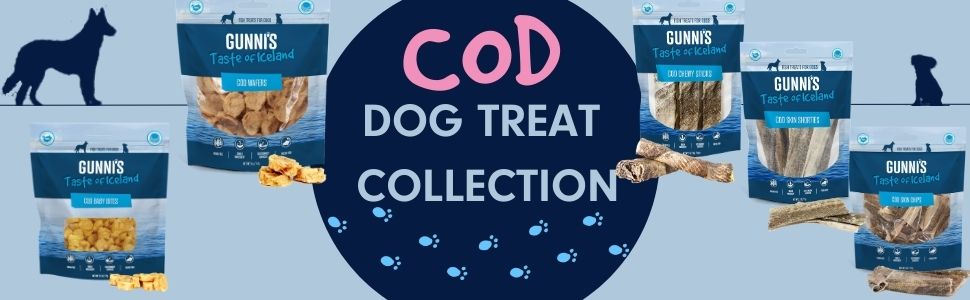 Gunni's Cod Baby Bites Dog Treats, 2.5 oz - Single Ingredient, Protein-Packed, Human-Grade Cod from Iceland