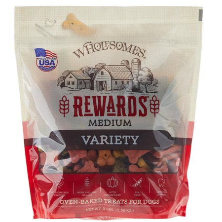 SportMix Wholesomes Rewards Medium Variety Dog Biscuit Treats - 3 lb / 4 lb Bag