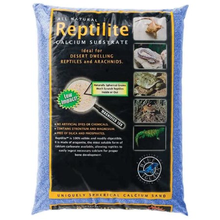 CaribSea Reptilite Substrate - All Natural Reptile Calcium Substrate - Blue - 10 lbs