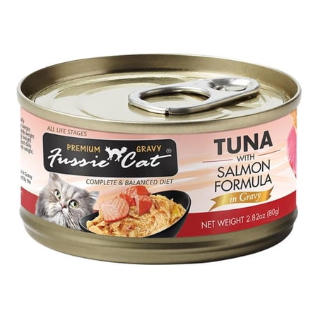 Fussie Cat 2.82 oz Premium Tuna with Salmon Formula in Gravy