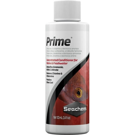 Seachem Prime Water Conditioner - 100 mL (3.4 fl oz) - Ammonia & Chlorine Remover