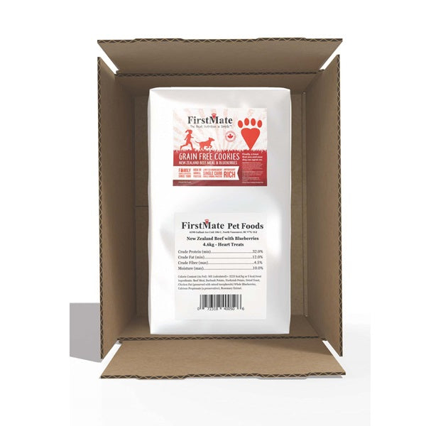 FirstMate Dog Treats - Grain Free Beef & Blueberry - 10 lb Bulk