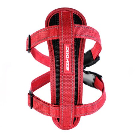EzyDog Chest Plate Custom Fit Dog Harness (Extra Large, Red)