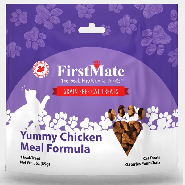 FirstMate Yummy Chicken Cat Treats - Limited Ingredient, Grain-Free, 3 oz