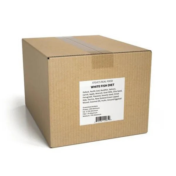 Steve's Real Food Whitefish Patties - Raw Frozen Dog & Cat Food - 20 lb BARF Diet