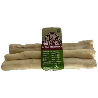 Wild Eats Water Buffalo Bully Tail Dog Chews - 4 Pack