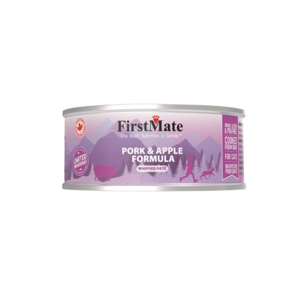FirstMate Cat Food LID Pork & Apple, Grain-Free, 3.2 oz Can (Single)