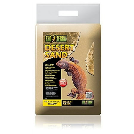 Exo Terra Desert Sand Yellow - Natural Terrarium Substrate - 10 lb / 4.5 kg