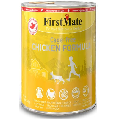 FirstMate Cat Food - Limited Ingredient Diet, Grain-Free, Chicken, 12.2 oz Can