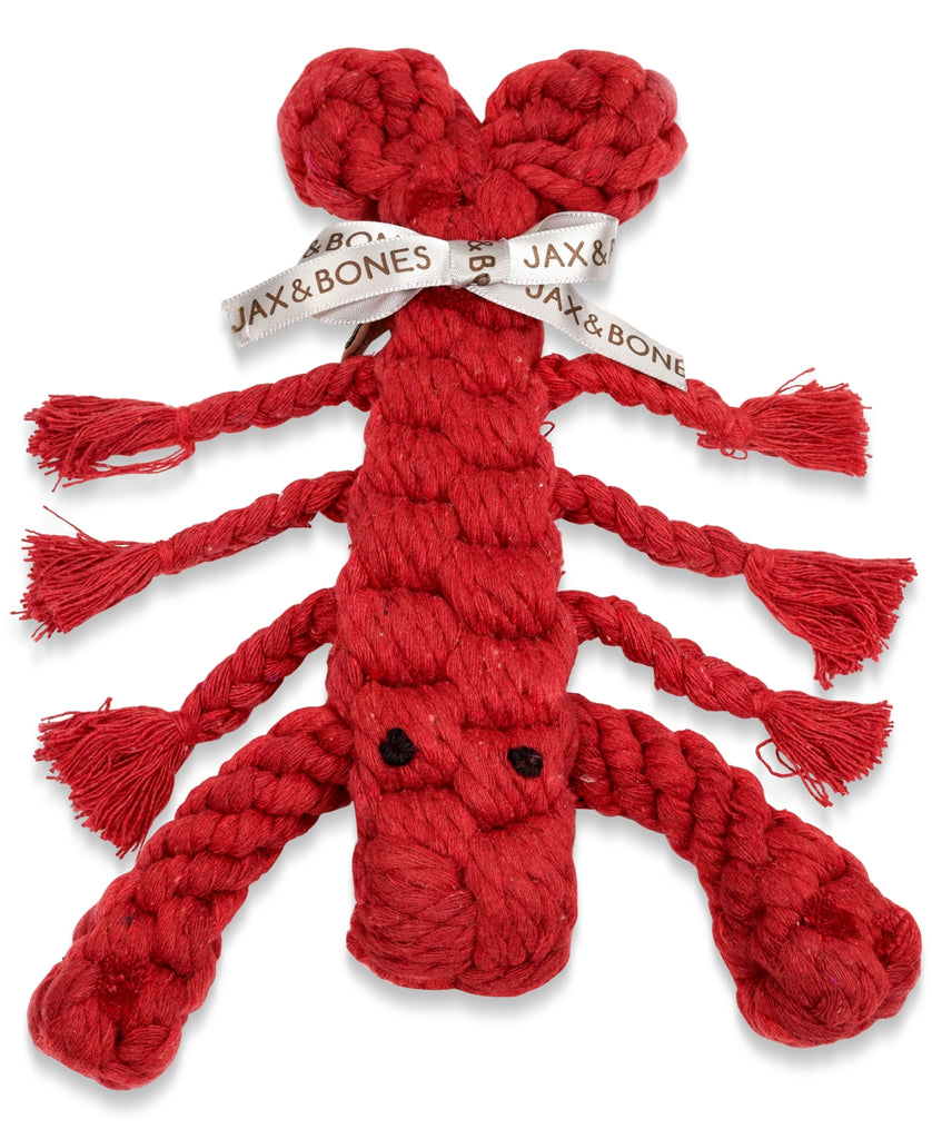 Jax & Bones Louie the Lobster Dog Toy - 9" Rope Chew Toy