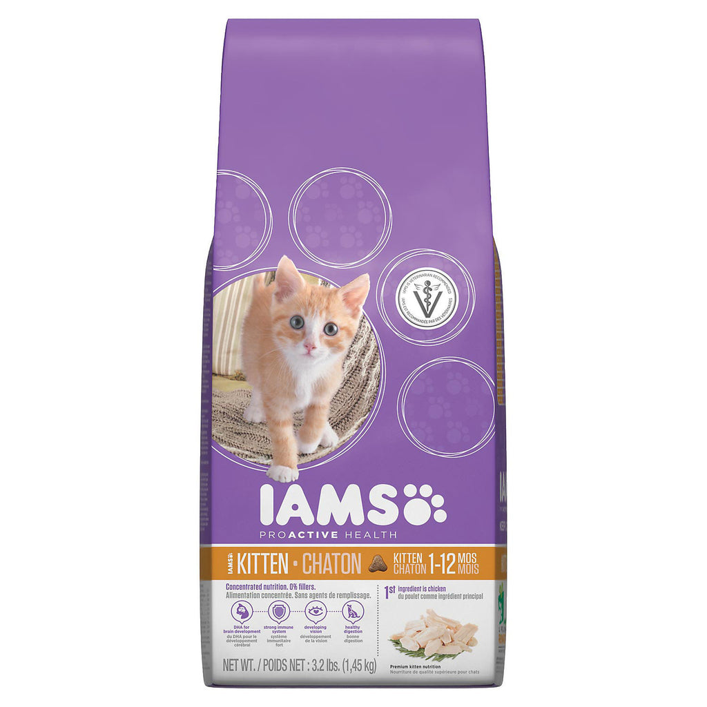 Iams ProActive Health Premium Dry Kitten Food 3.2 lbs