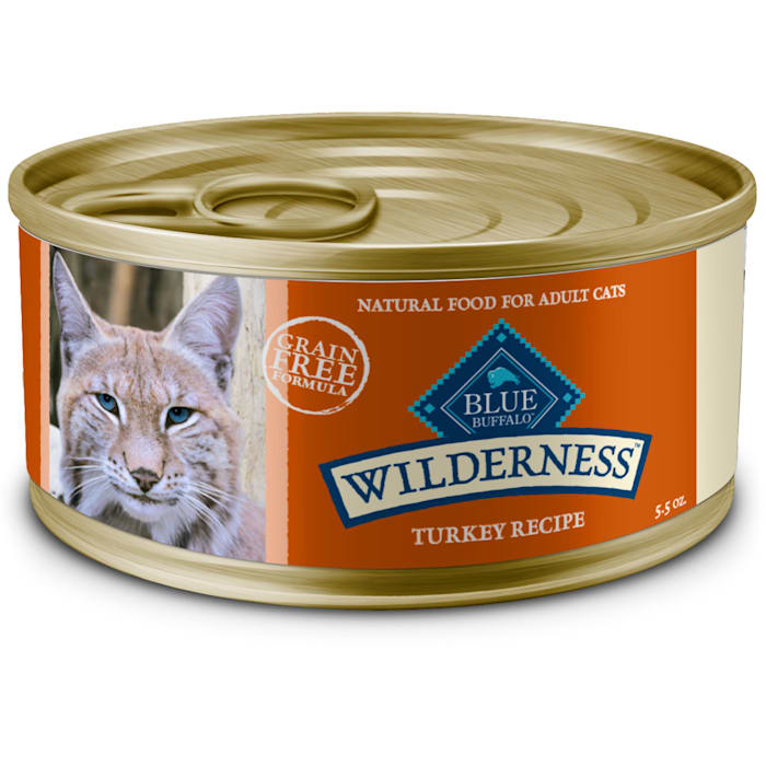 Blue Buffalo Wilderness Turkey Pate Wet Cat Food, Grain Free, 5.5 oz Can