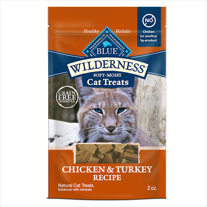 Blue Buffalo Wilderness Grain-Free Cat Treats, Chicken & Turkey, 2 oz Bag