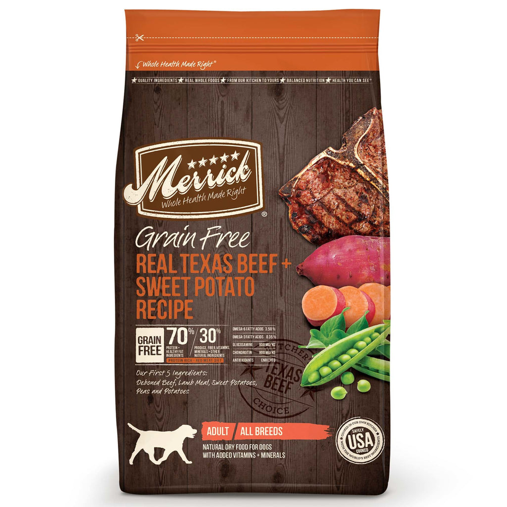 Merrick Grain Free Texas Beef & Sweet Potato Dry Dog Food - 4lb Bag