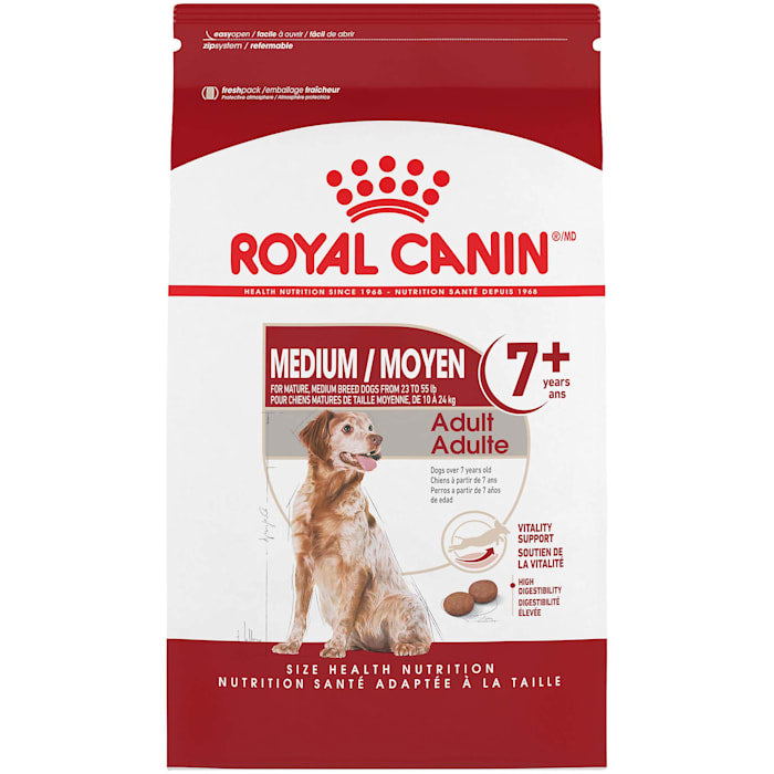 Royal Canin Medium Breed Adult 7+ Dry Dog Food, 30 lb