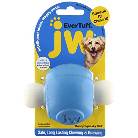 JW Pet 46126 EverTuff Boney Squeaky Ball Toys for Pets  M...