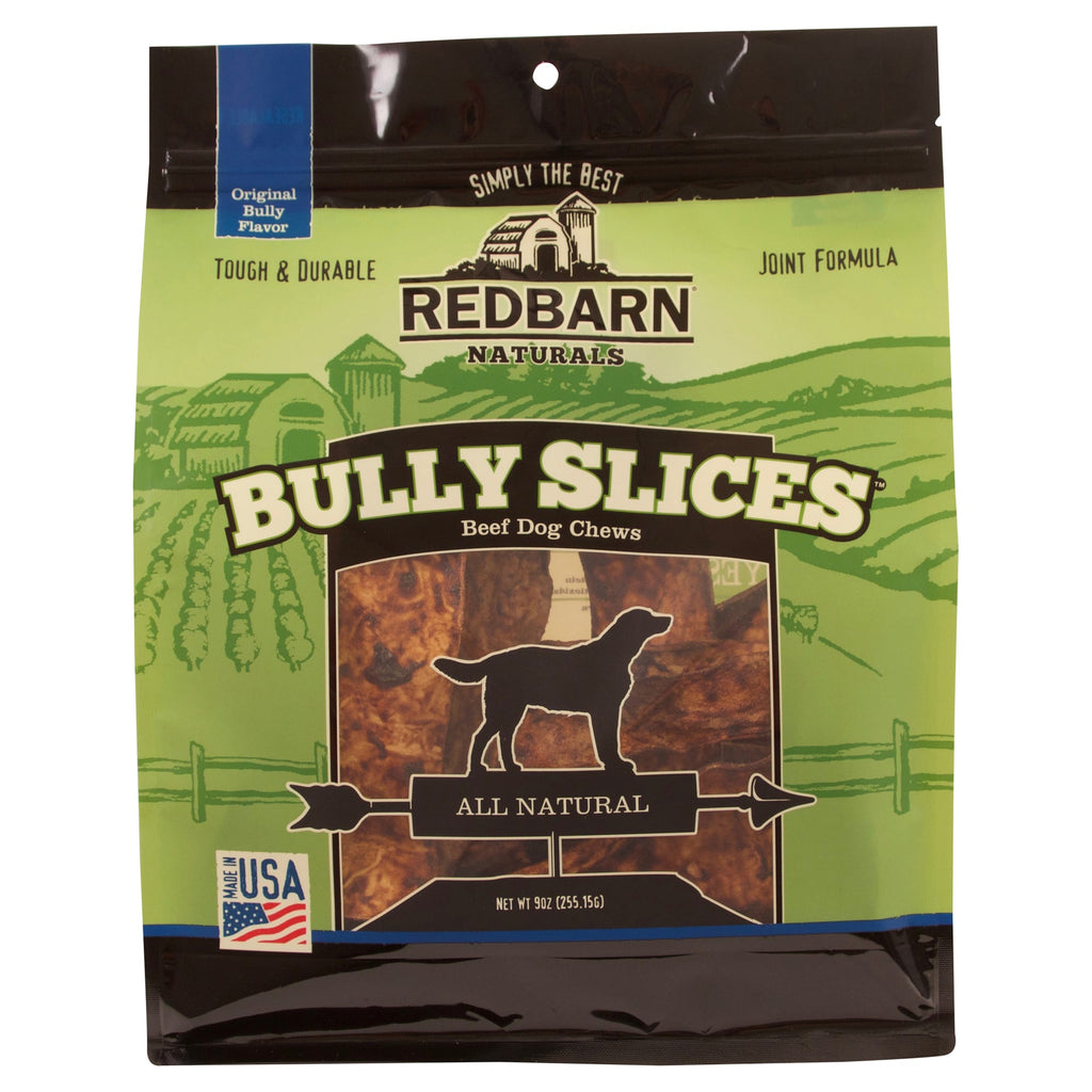 Redbarn Bully Slices Dog Chews - All Natural Beefhide, Grain-Free, High Protein - 9oz Bag