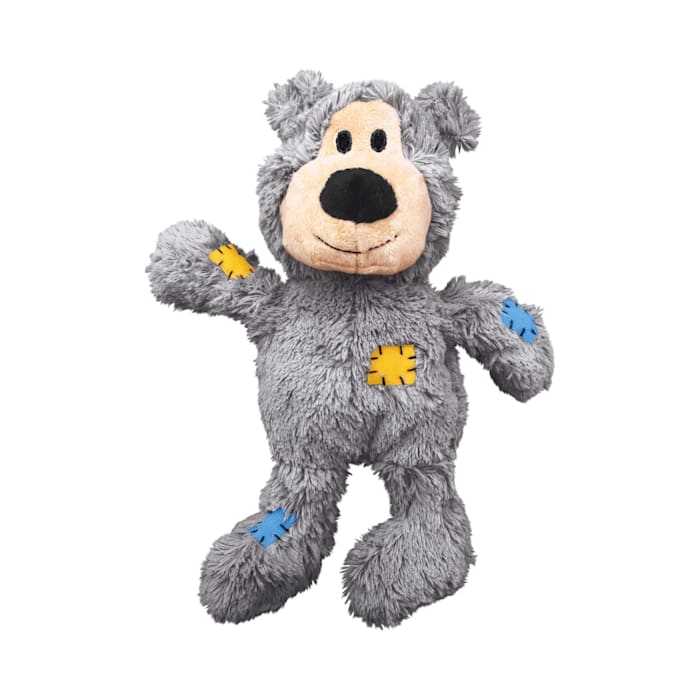 KONG Wild Knots Plush Dog Toy with Squeaker  Assorted  Me...