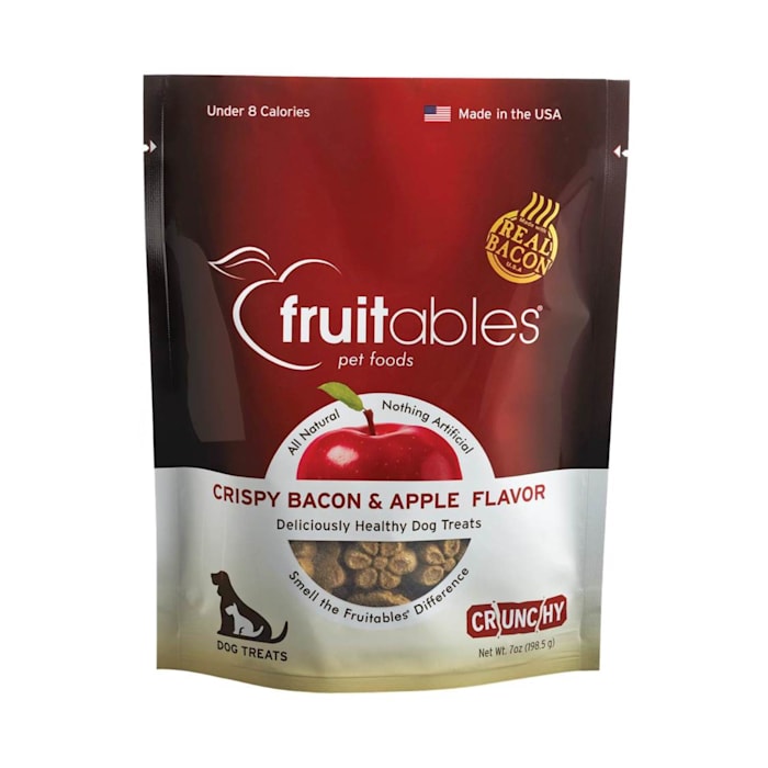 Fruitables Crispy Bacon & Apple Flavor Crunchy Dog Treats - 7 oz