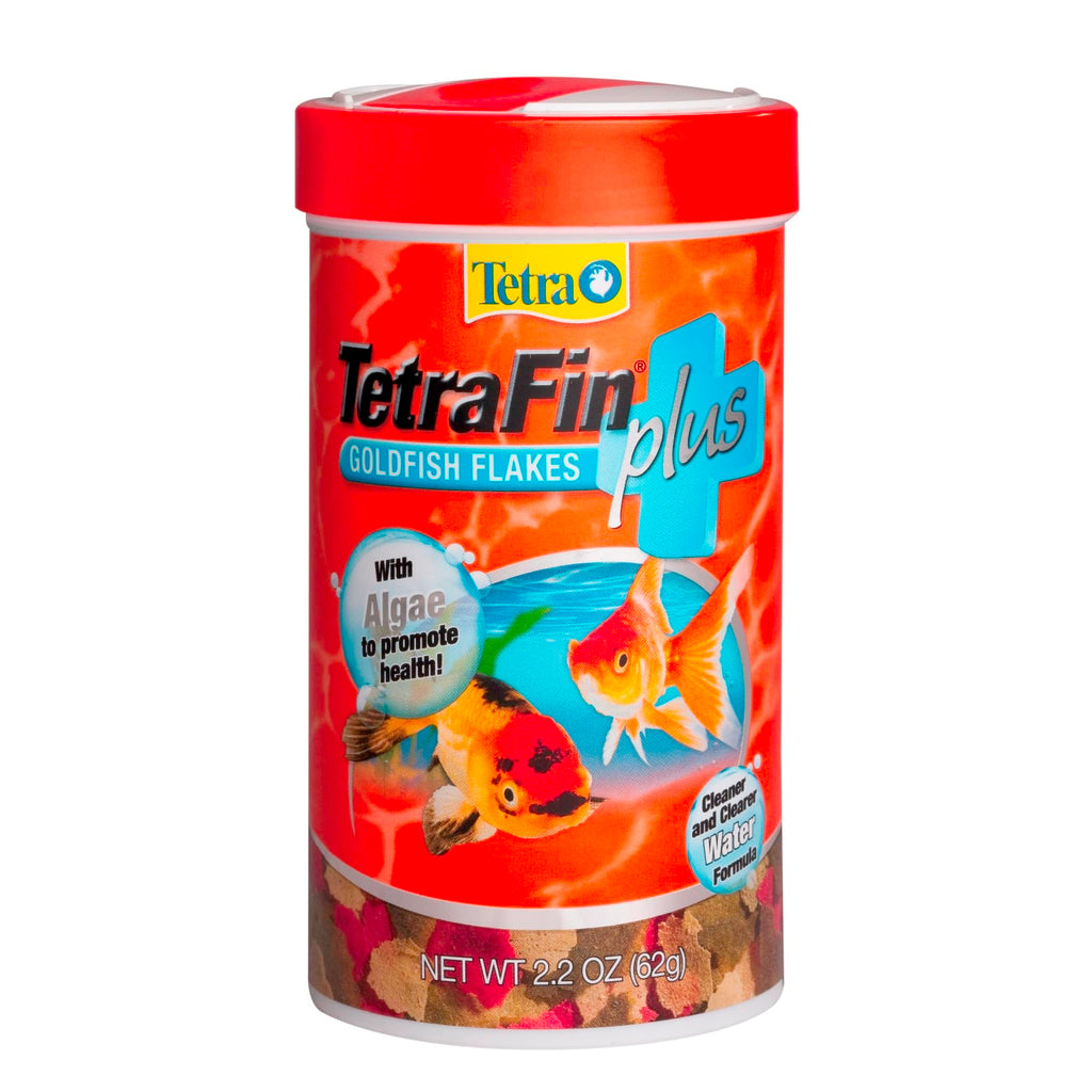 TetraFin Plus Goldfish Flakes - 2.2 oz (375 ml) - Enriched Food with Spirulina Algae