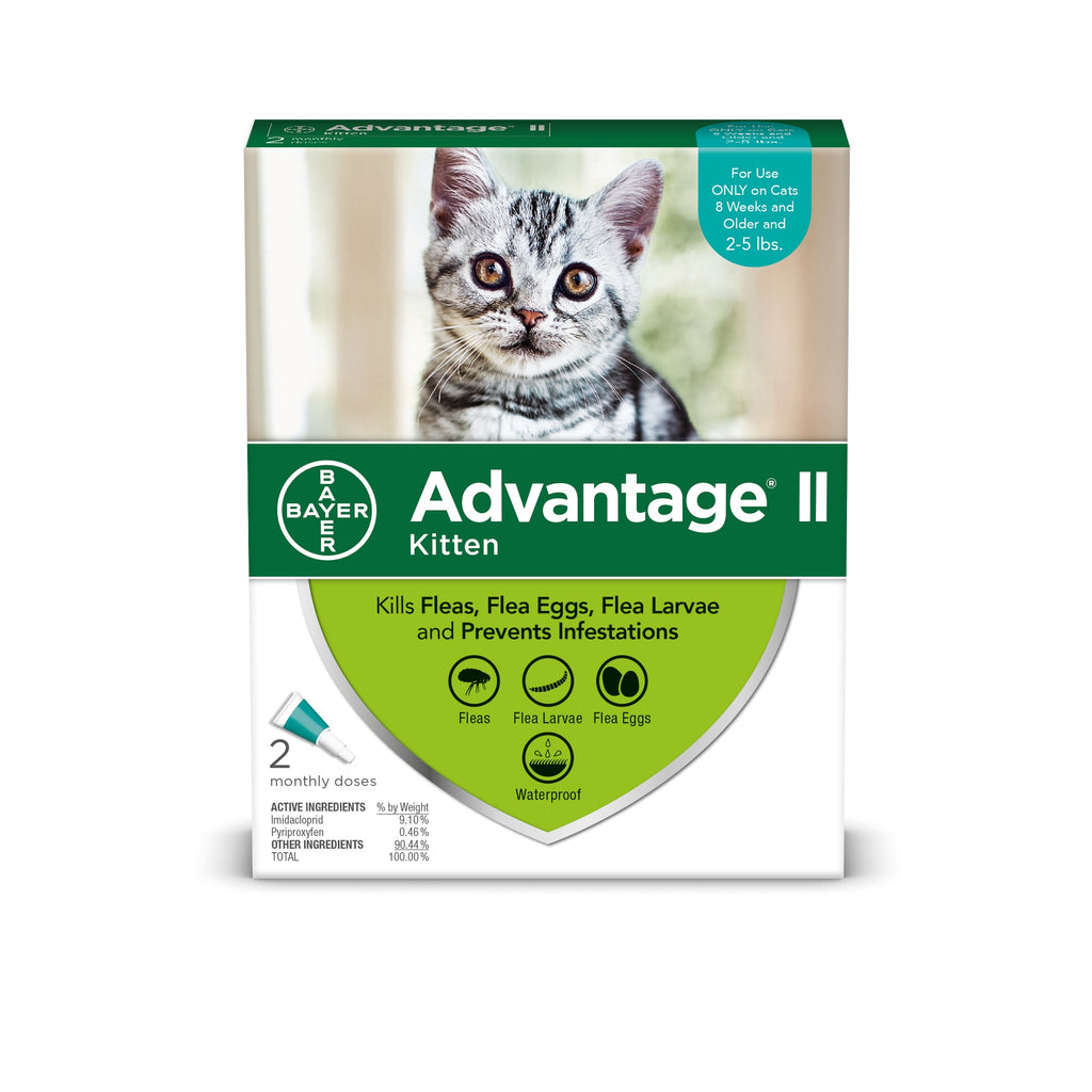 Bayer Advantage II Kitten Flea Treatment for Kittens 2-5 lbs, 4 Doses