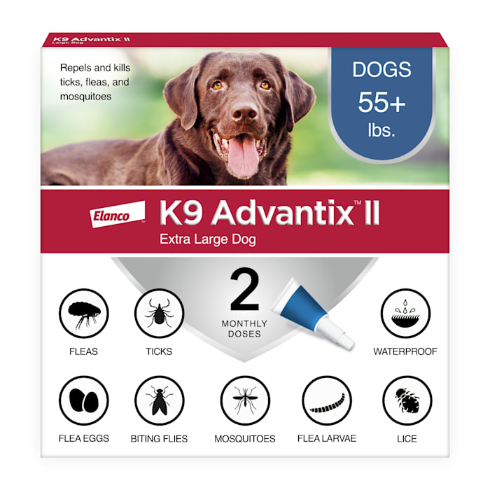 K9 Advantix II XL Dog Flea, Tick & Mosquito Treatment - Dogs Over 55 lbs - 2 Month Supply