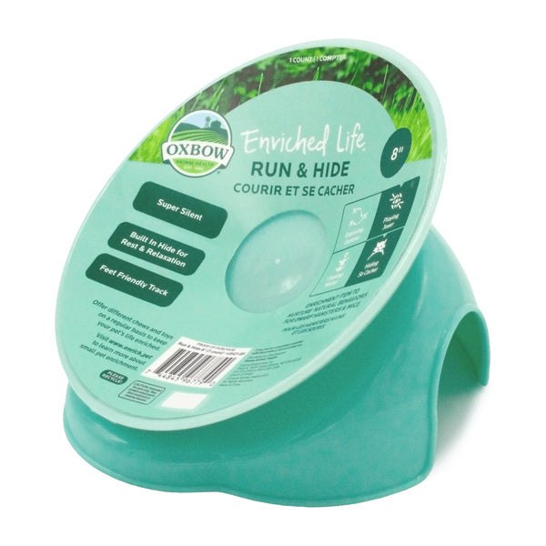 Oxbow Enriched Life Run & Hide Exercise Wheel - 8 inch - Small Pet Hideout