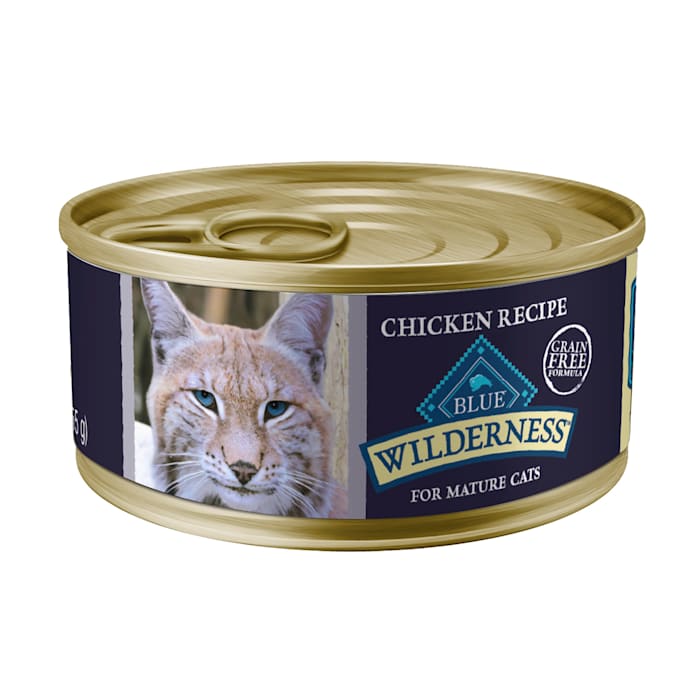 Blue Buffalo Wilderness Mature Chicken Pate Wet Cat Food, 5.5 oz