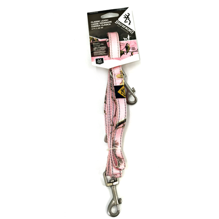 Browning Camo Dog Leash - Pink Camouflage, 6 Foot