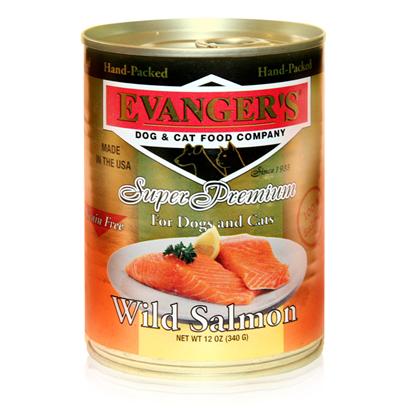 Evanger's Grain-Free Wild Salmon Wet Dog & Cat Food, 6 oz Can (Single or 24-Pack)