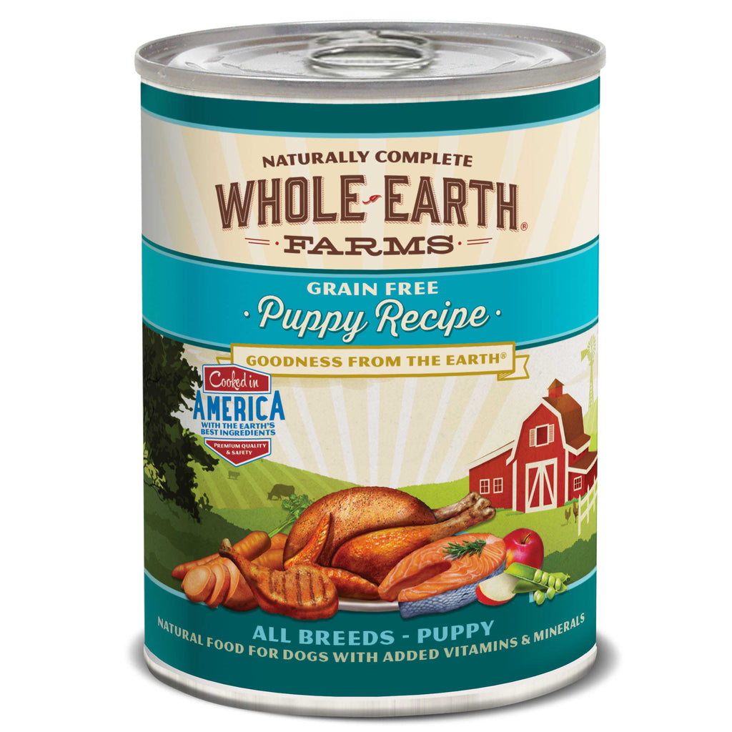 Whole Earth Farms Grain Free Canned Puppy Food, 12/12.7 oz Cans, Case of 12