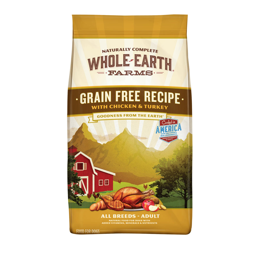 Whole Earth Farms Grain-Free Chicken & Turkey Recipe Dry ...
