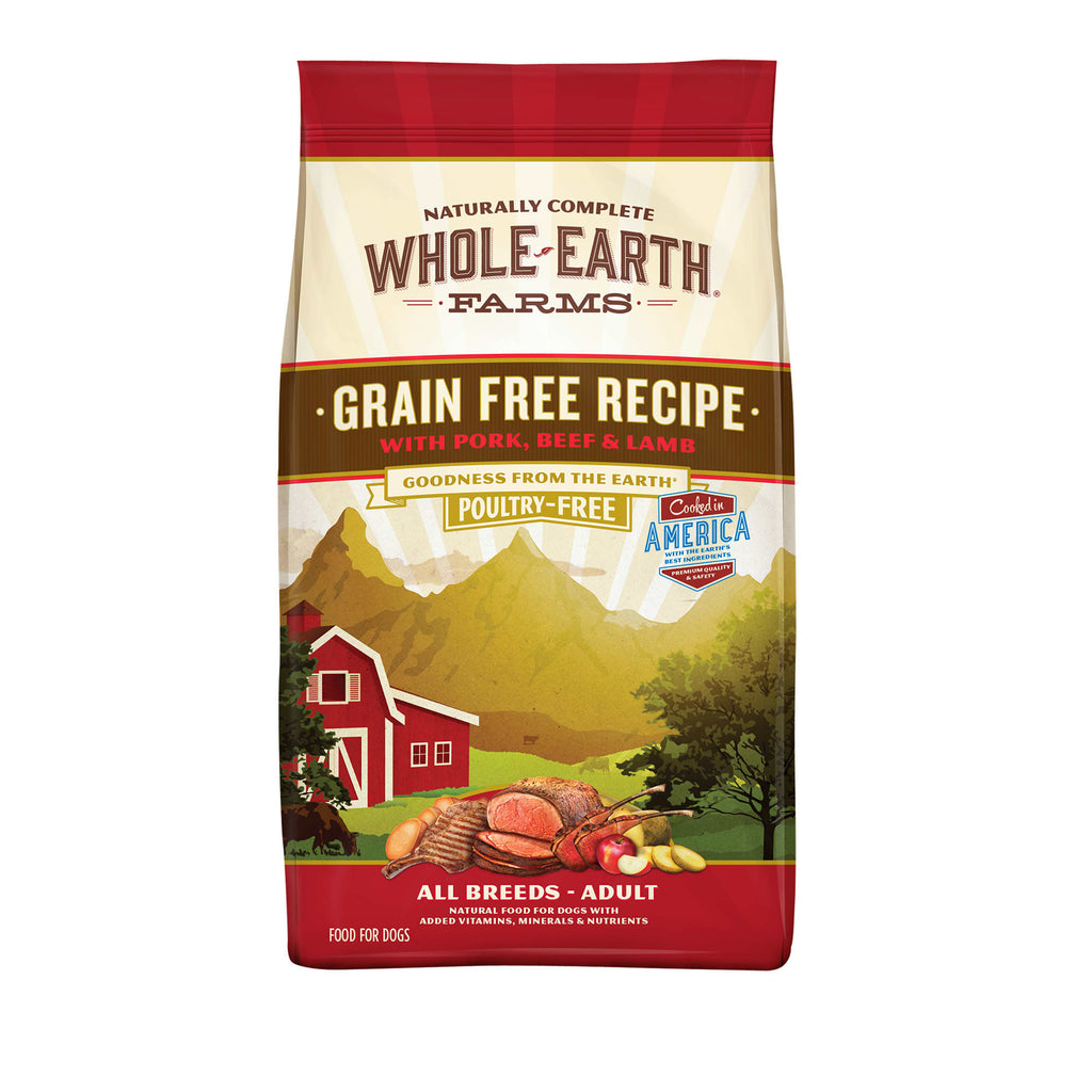 Whole Earth Farms Grain-Free Pork, Beef & Lamb Dry Dog Fo...
