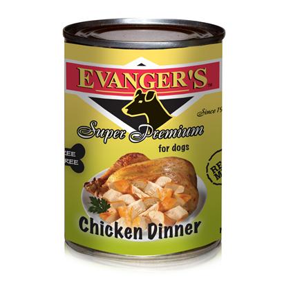 Evanger's Super Premium Chicken Dinner Dog Food, 12.5 oz Can, Grain-Free Wet Food