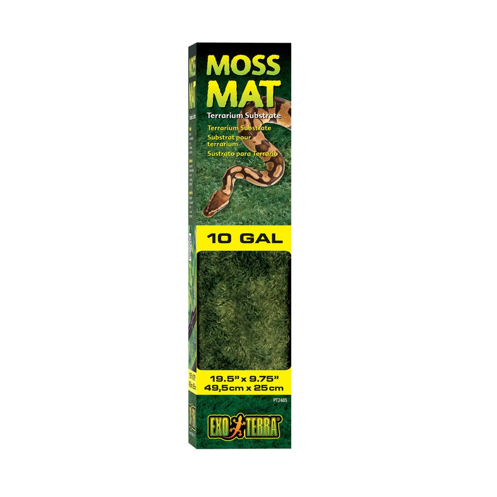 Exo Terra Moss Mat - 10 Gallon Terrarium Substrate - Natural, Washable Reptile & Amphibian Bedding
