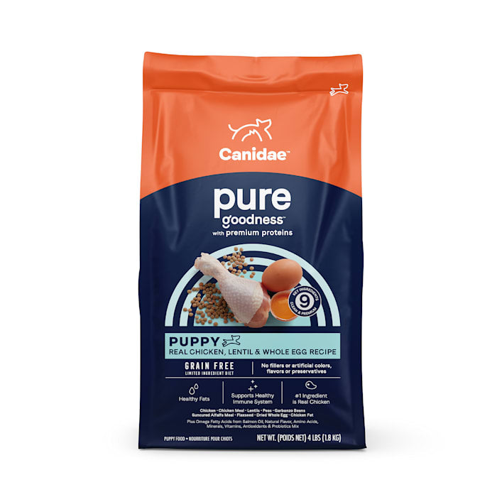 Canidae PURE Puppy, Grain-Free, Limited Ingredient Diet, Chicken, Lentil & Egg Recipe, 4 lb