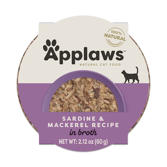 Applaws Sardine & Mackerel Wet Cat Food Pots, 2.12 oz - Natural, Limited Ingredient Recipe
