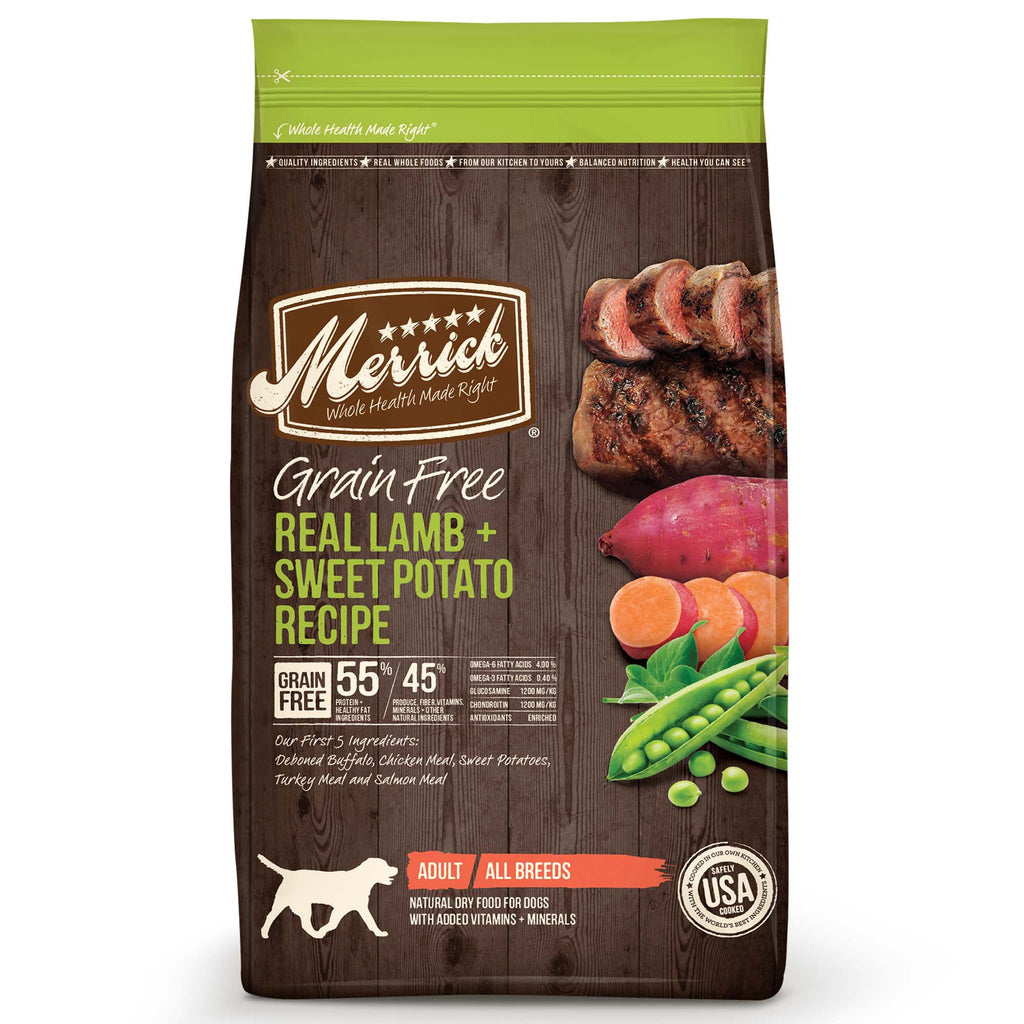 Merrick Grain-Free Real Lamb & Sweet Potato Recipe Dog Fo...
