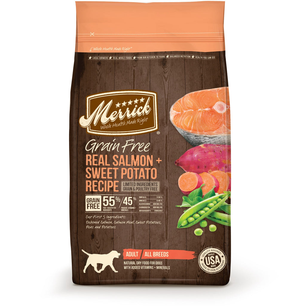 Merrick Grain-Free Real Salmon & Sweet Potato Recipe Dry Dog Food, 25 lb