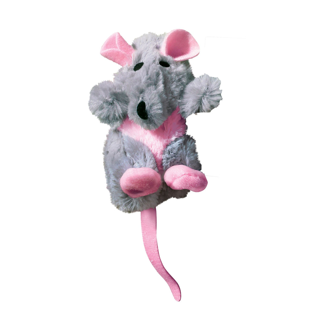 KONG Refillable Catnip Rat Cat Toy - Plush Cat Toy with North American Catnip