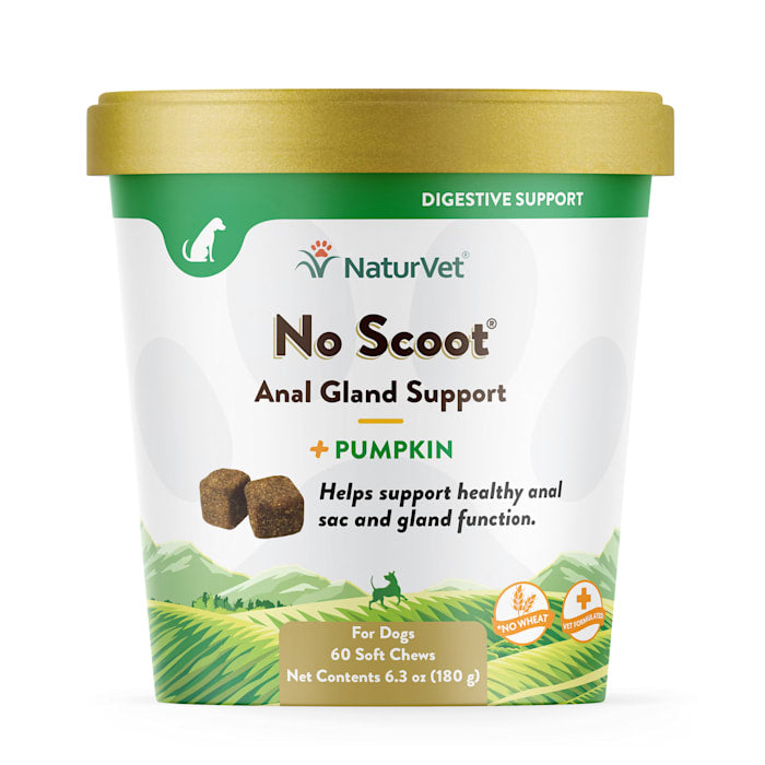 NaturVet No Scoot Plus Pumpkin Soft Chews Dog Supplement - 60 Count