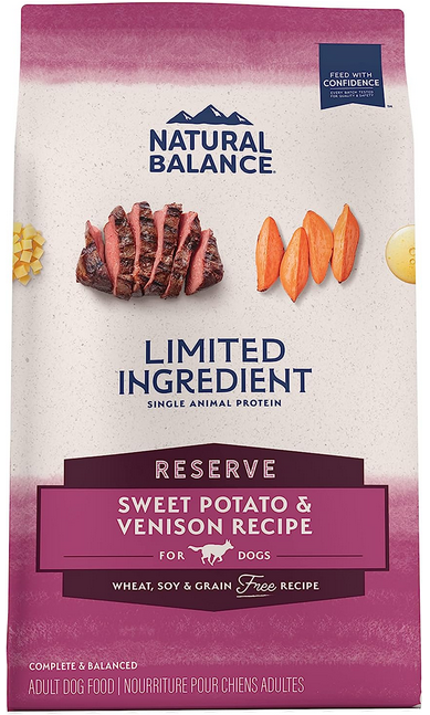 Natural Balance Limited Ingredient Diet Sweet Potato & Venison Dry Dog Food 4.5lb