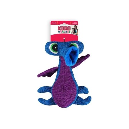 KONG Woozles Squeaker Dog Toy Blue Medium