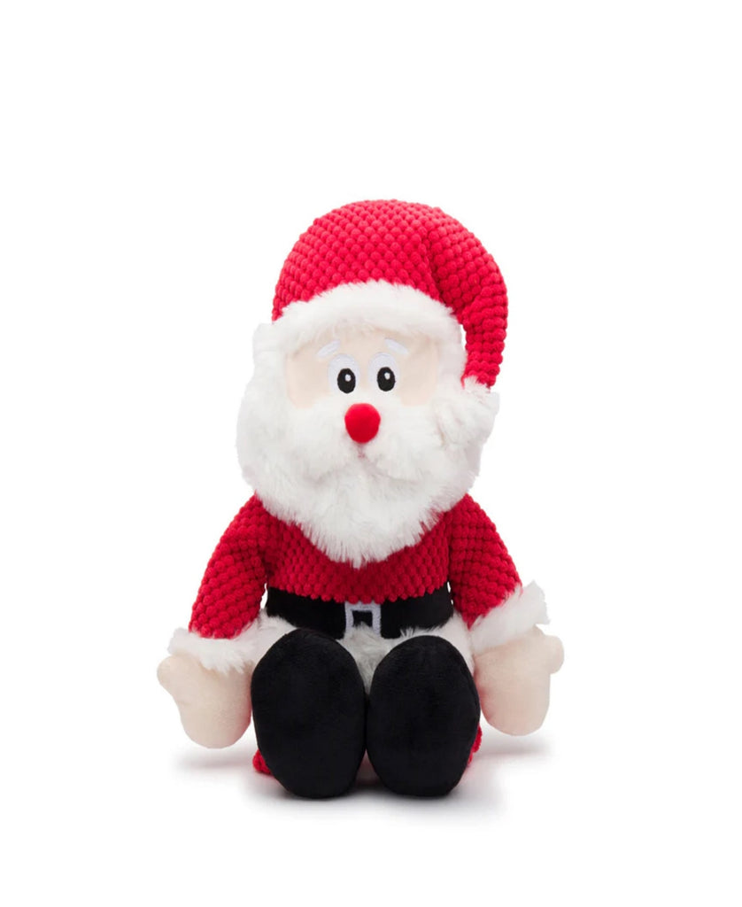 Fabdog Floppy Santa Dog Toy - Small Plush Holiday Squeaky Pet Toy